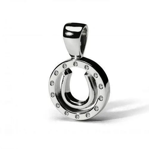 Encircled Horseshoe Pendant Necklace