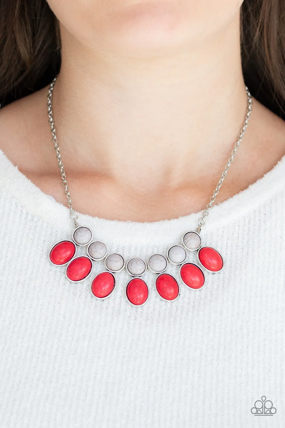 Environmental Impact - Red Paparazzi Necklace