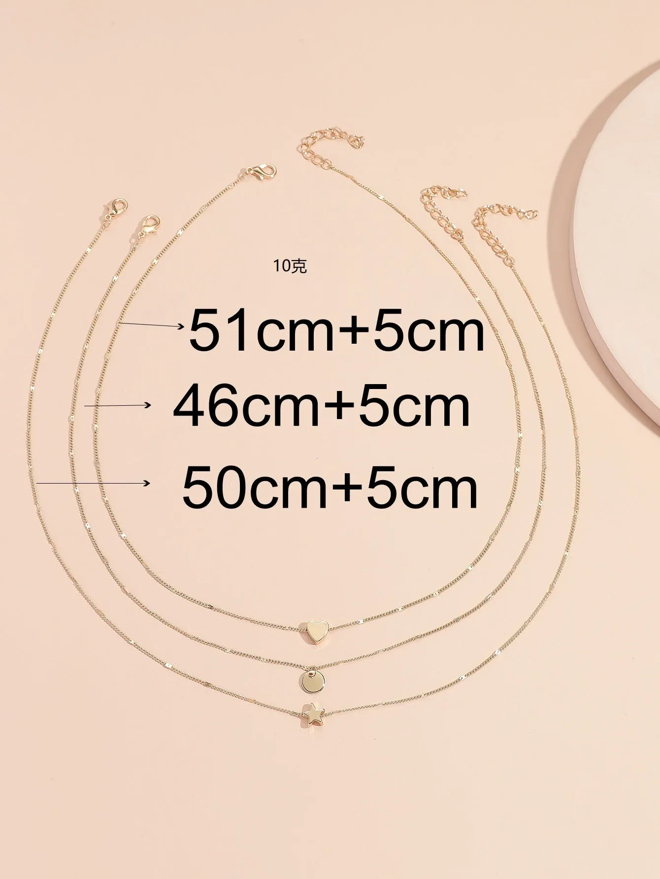 Fold Wear Simple Love Pendant Star Necklace Female