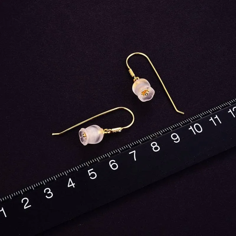 Fresh Bell Orchid Drop Earrings