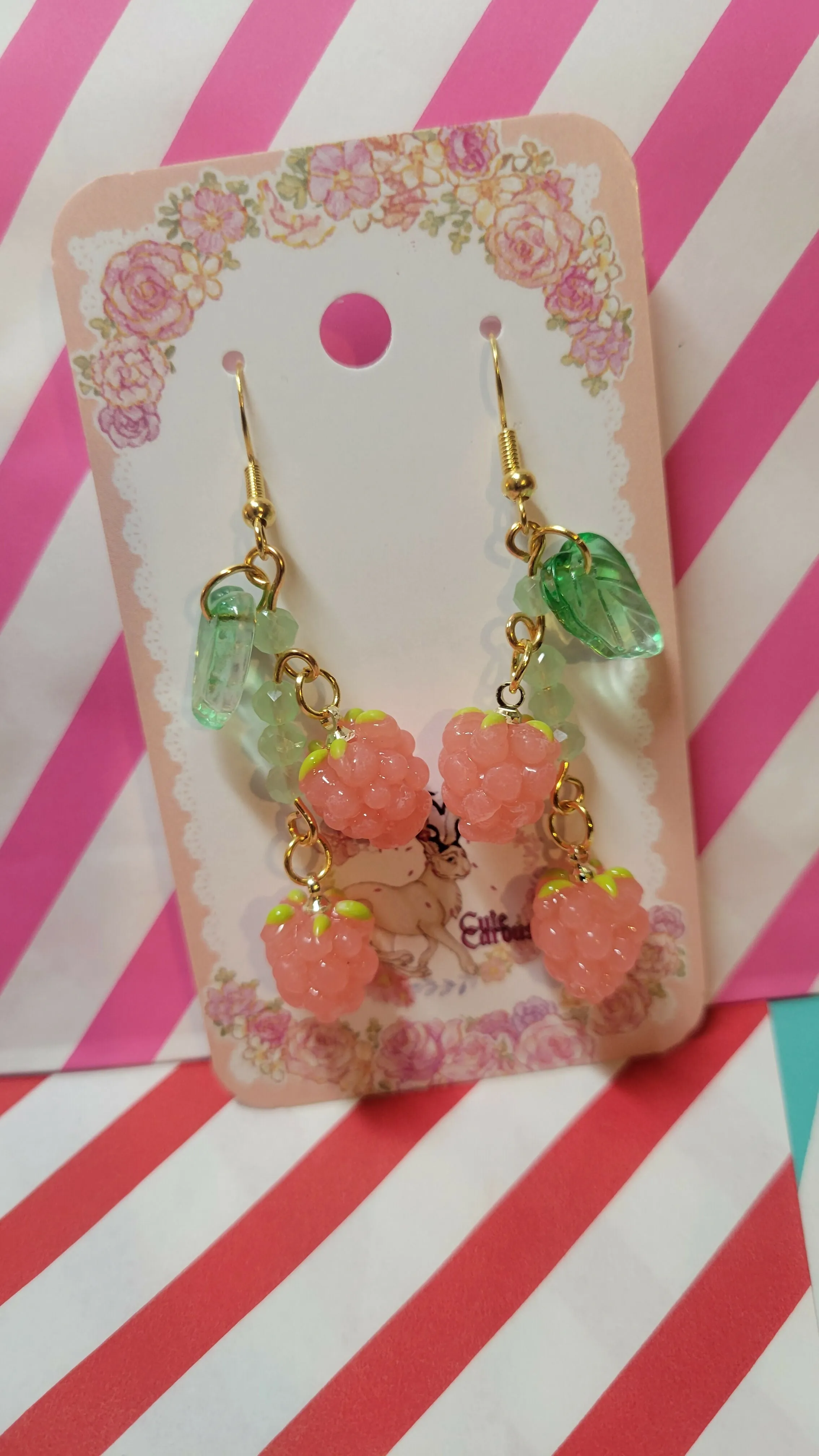 Fresh Raspberry Earrings