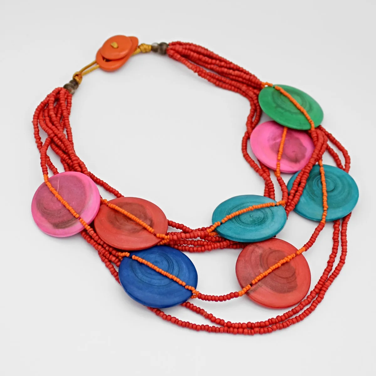 Geometric Multi Color Gisele Necklace