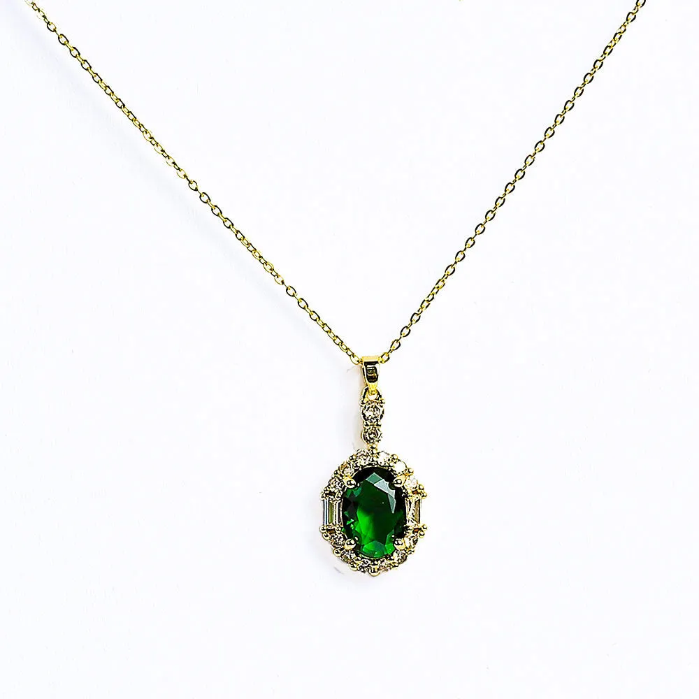 Gleaming Zircon  Colorful Gem Necklace - Fluffy