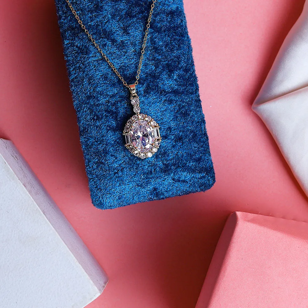 Gleaming Zircon  Colorful Gem Necklace - Fluffy