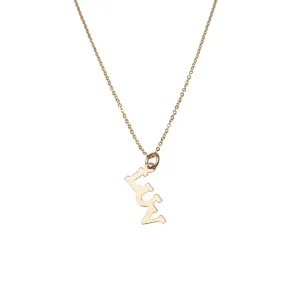 Gold Filled Luv Charm Necklace