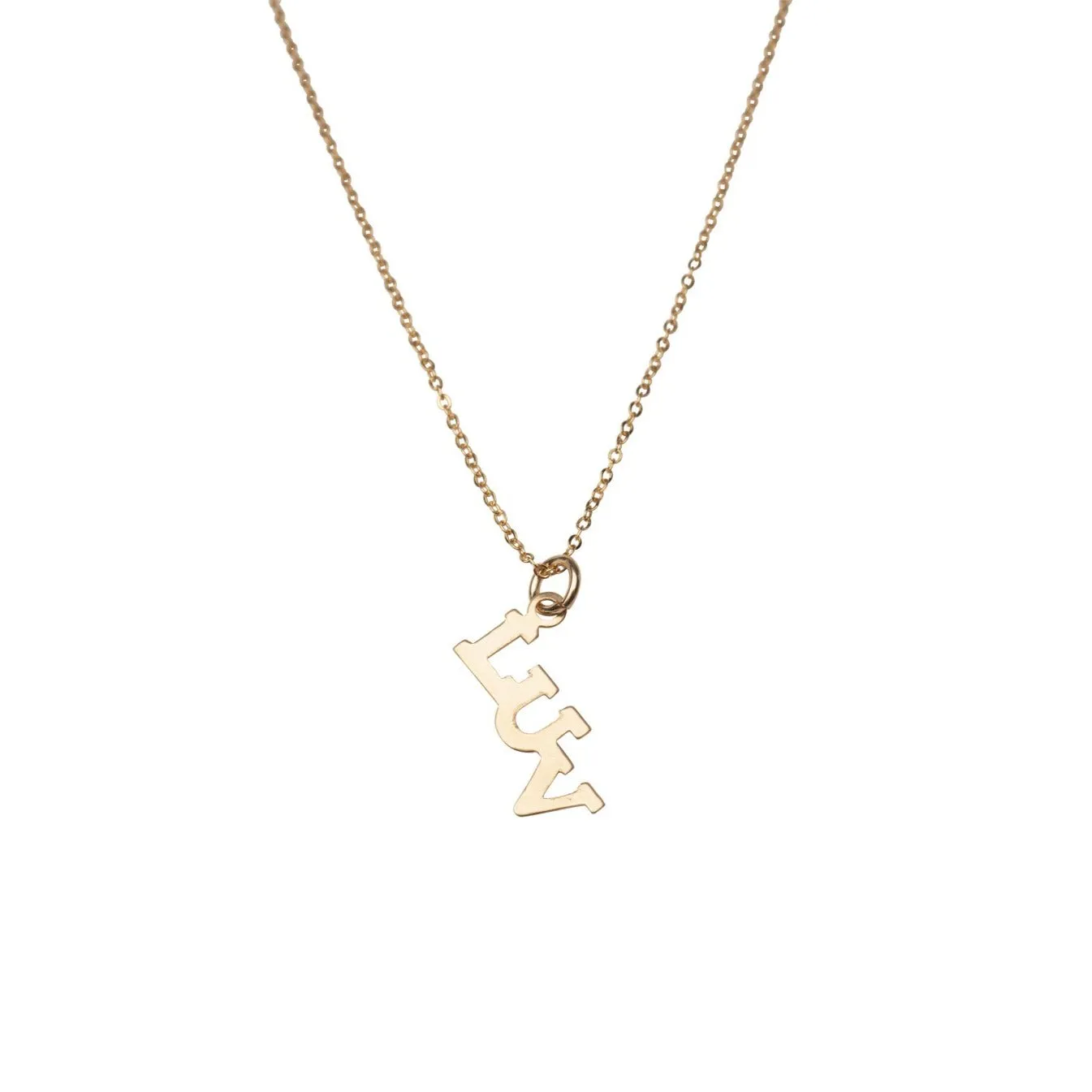 Gold Filled Luv Charm Necklace