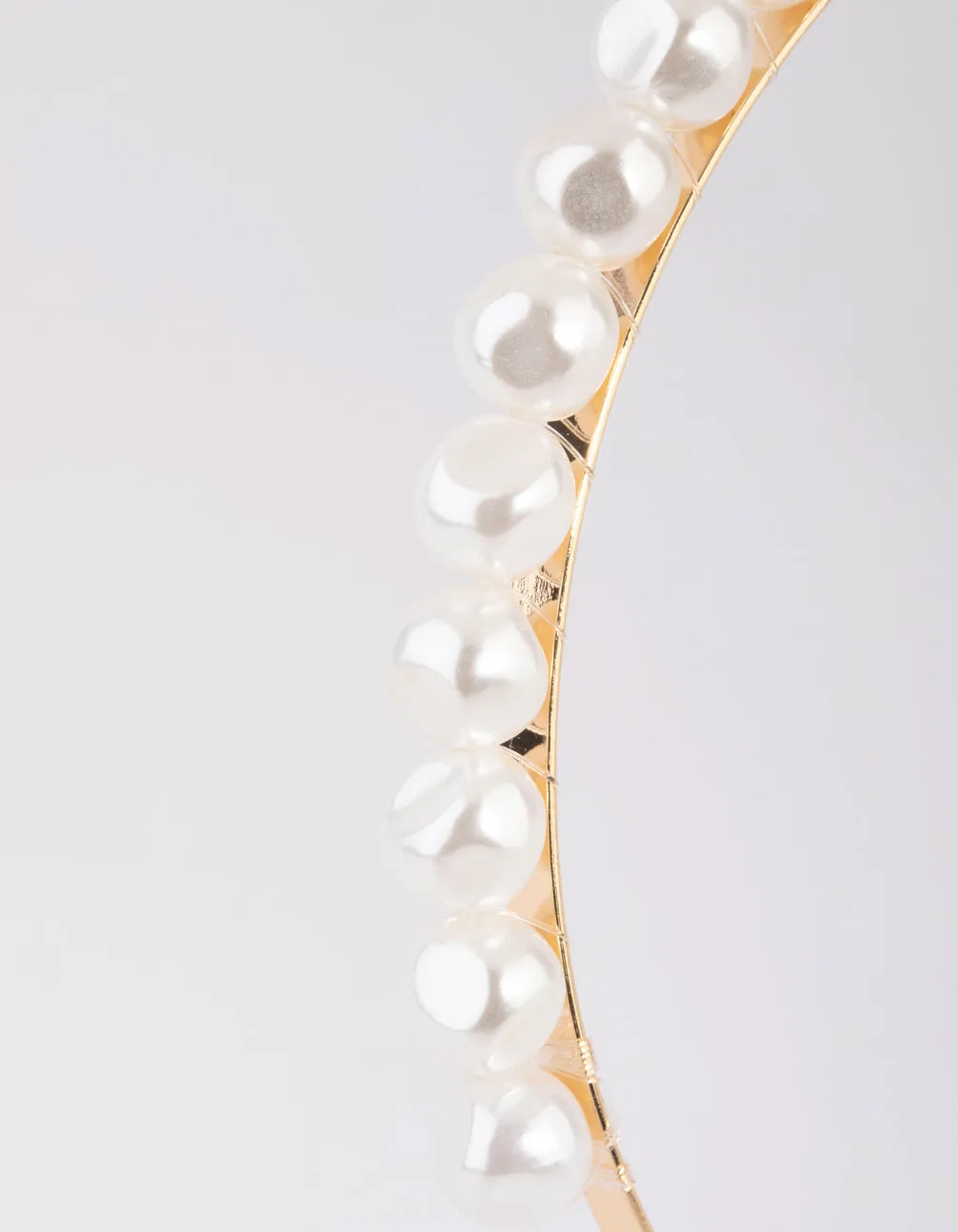 Gold Irregular Pearl Headband