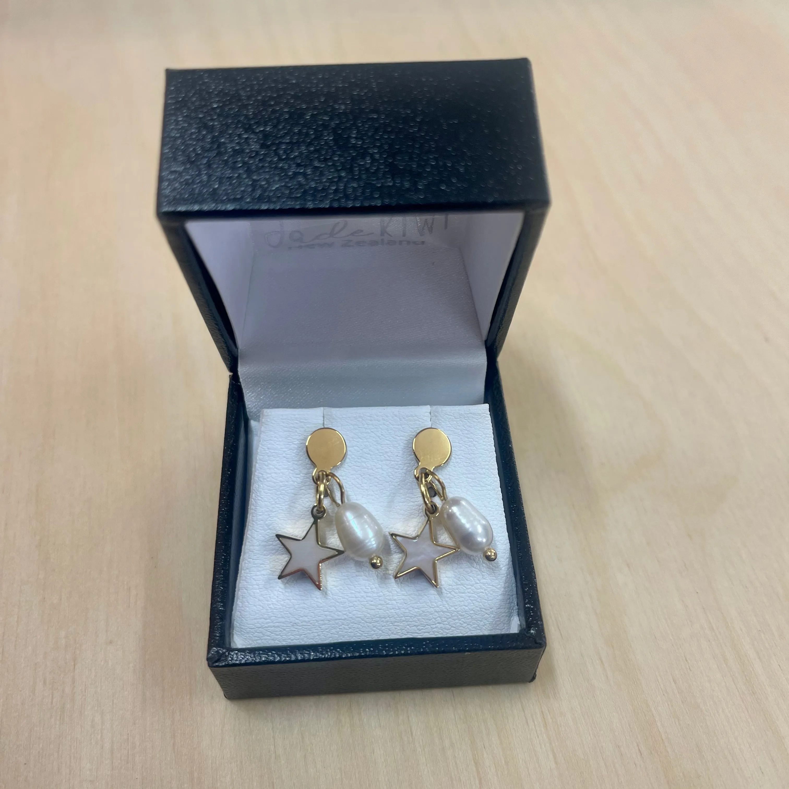 Gold Pearl and MOP Earrings