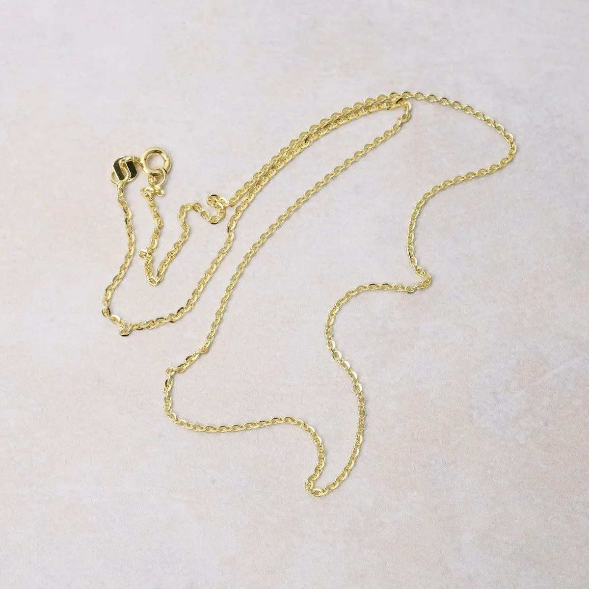 Gold Plated Cable Flat Chain