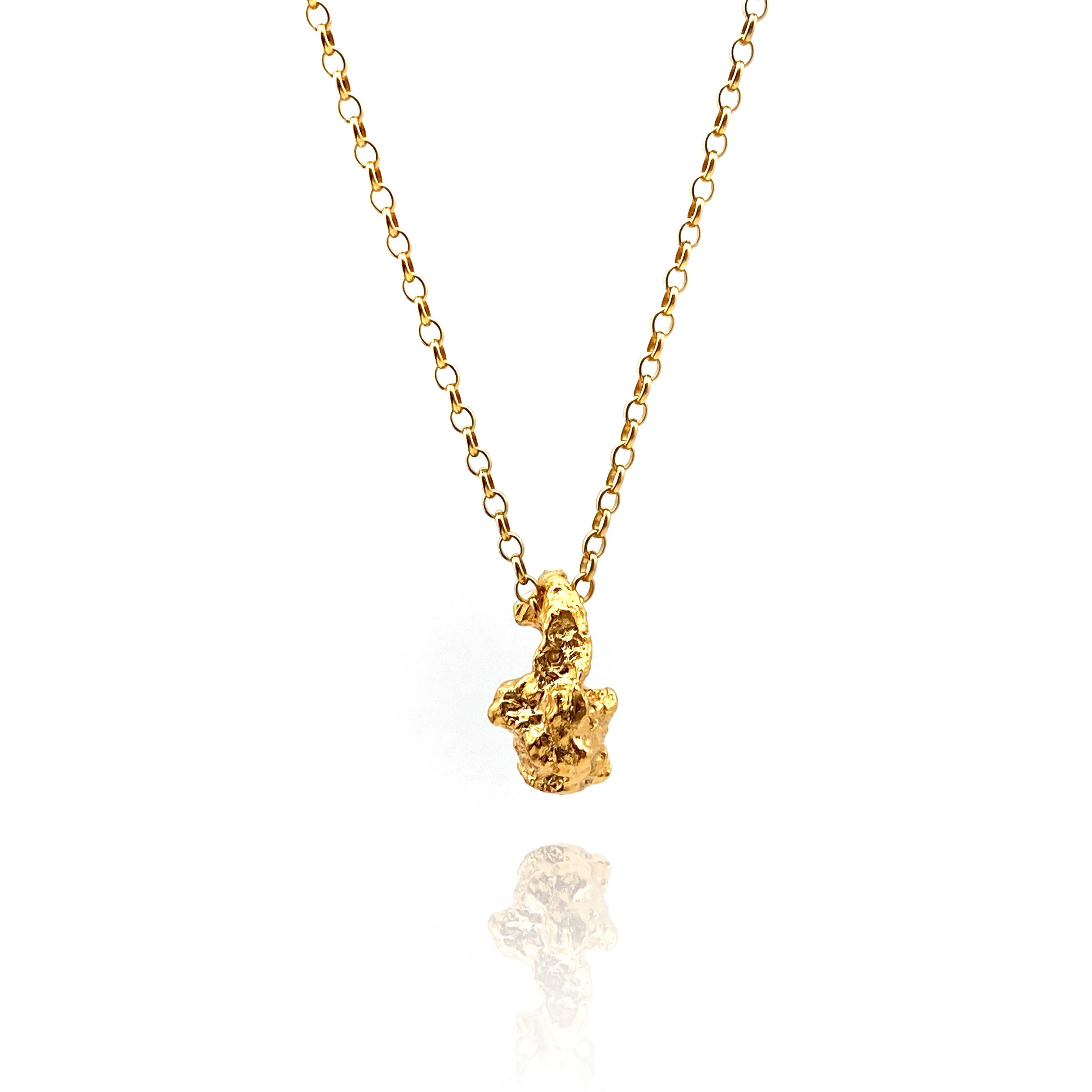 Gold Vermeil Nugget and Pearl Interchangable Necklace