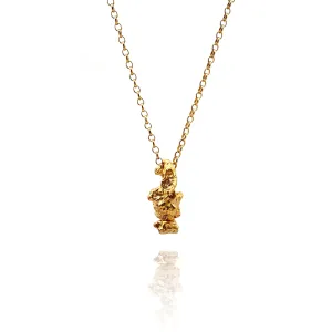 Gold Vermeil Nugget and Pearl Interchangable Necklace