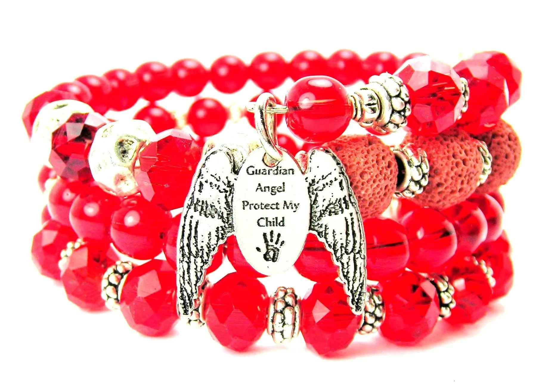 Guardian Angel Protect My Child Multi Wrap Bracelet