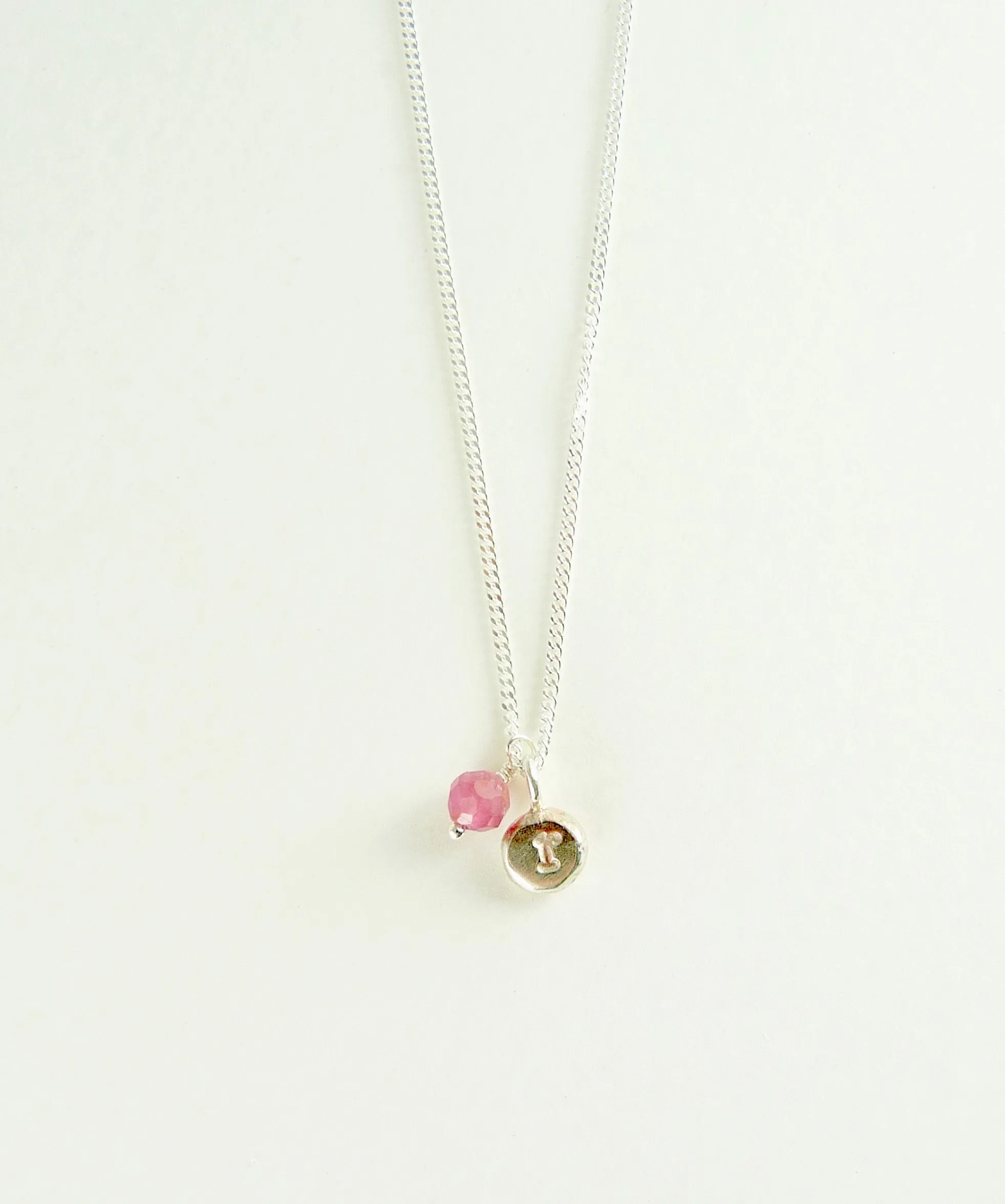 Initial & Birthstone Delicate Necklace