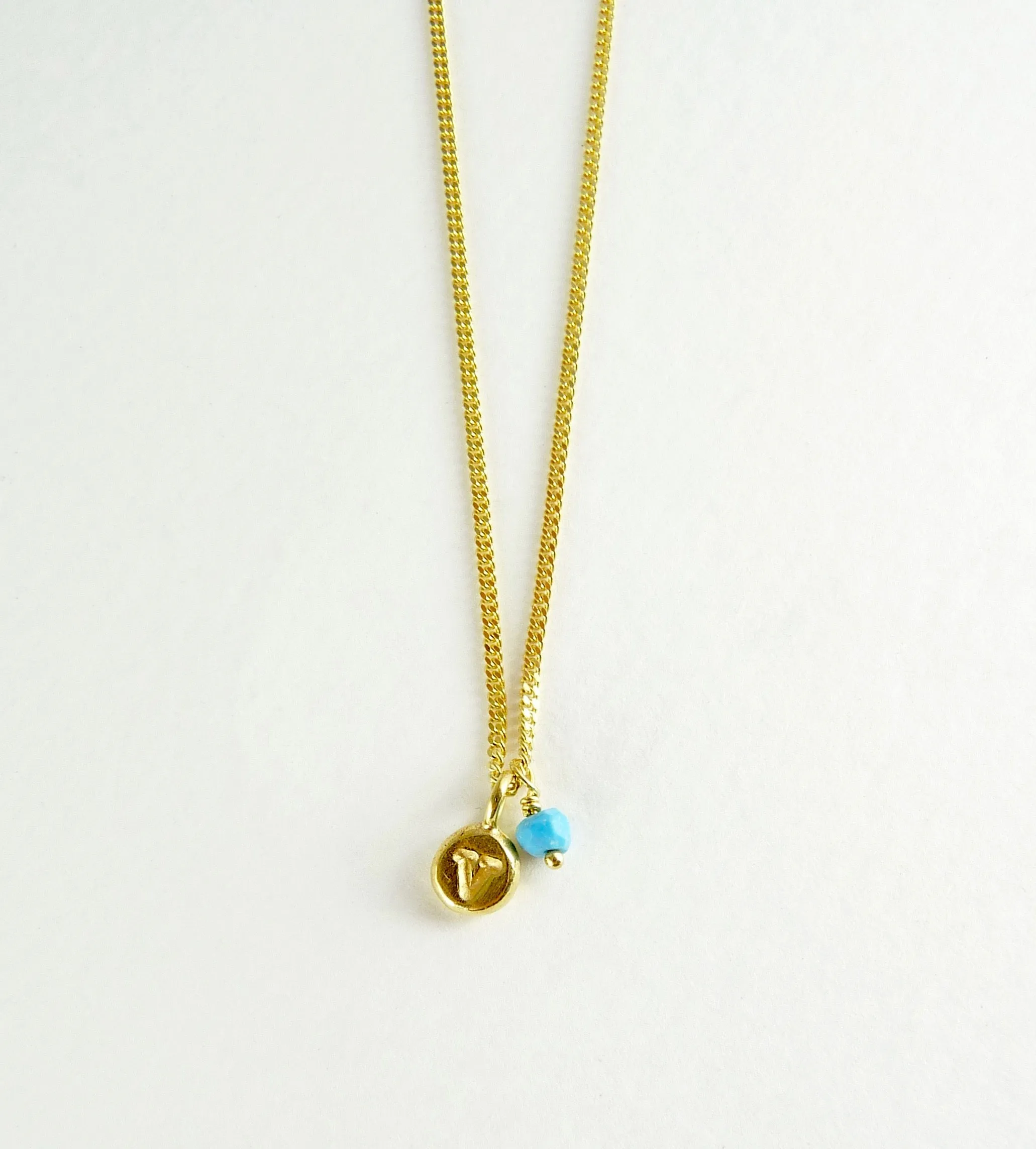 Initial & Birthstone Delicate Necklace