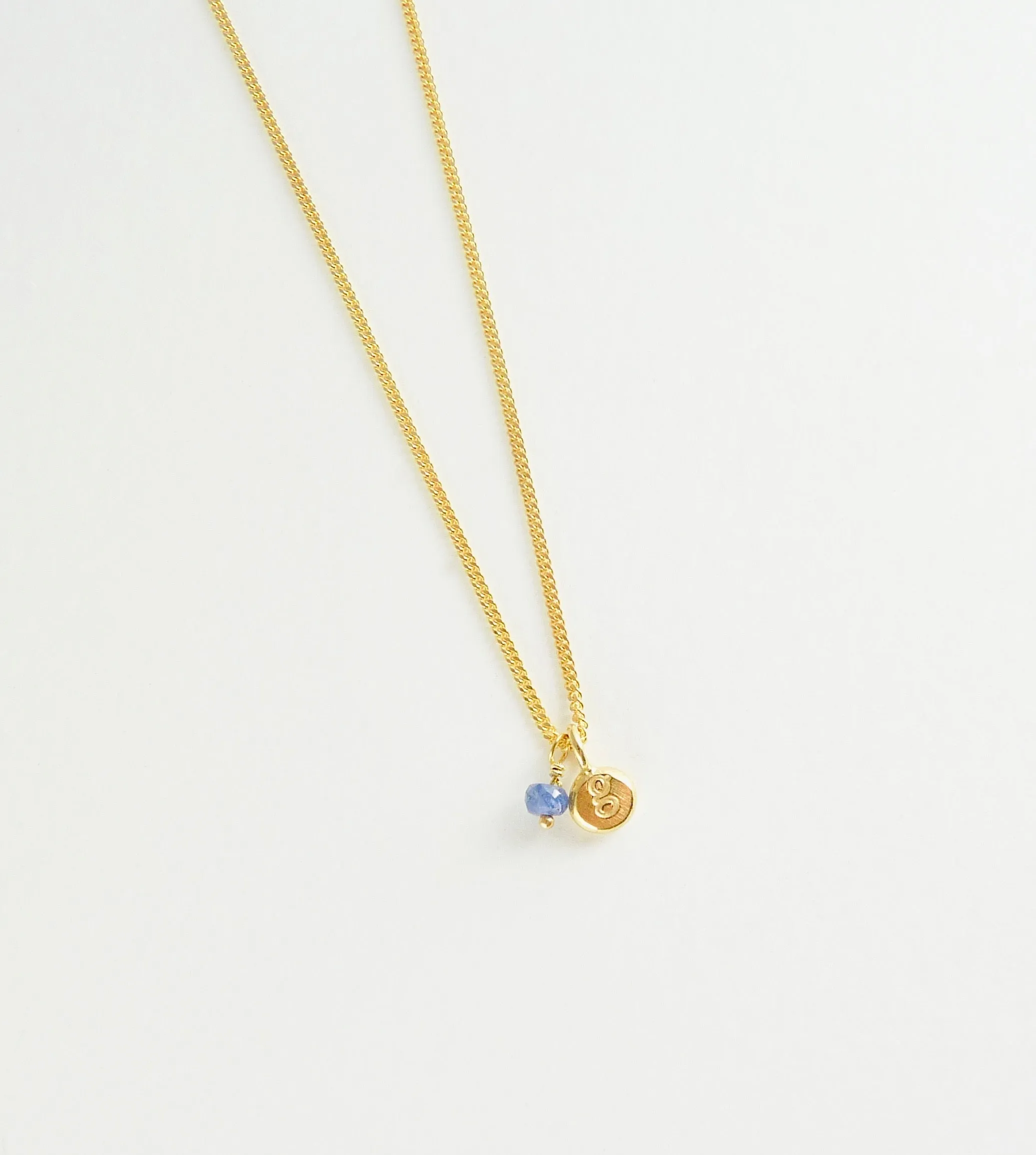 Initial & Birthstone Delicate Necklace