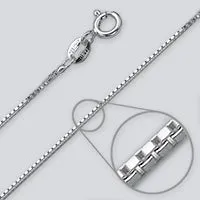 Italian Sterling Silver 1.1 mm Box Chain