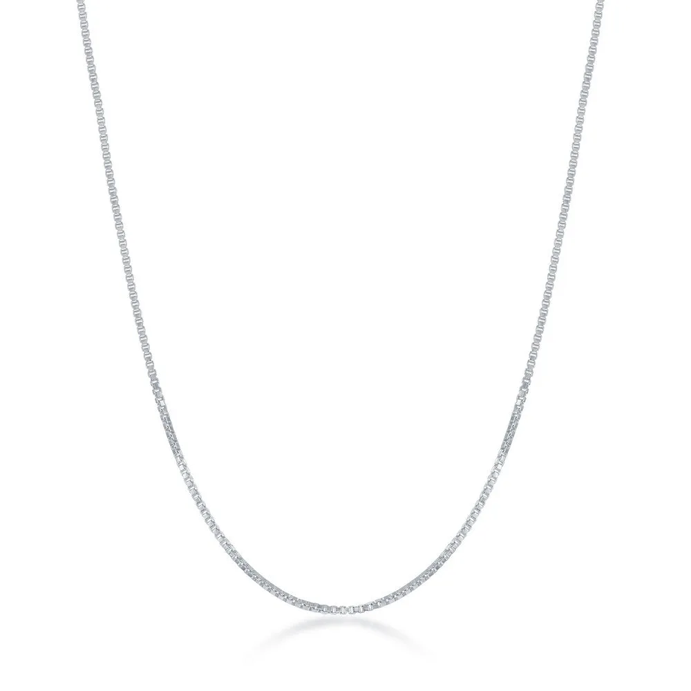 Italian Sterling Silver 1.1 mm Box Chain