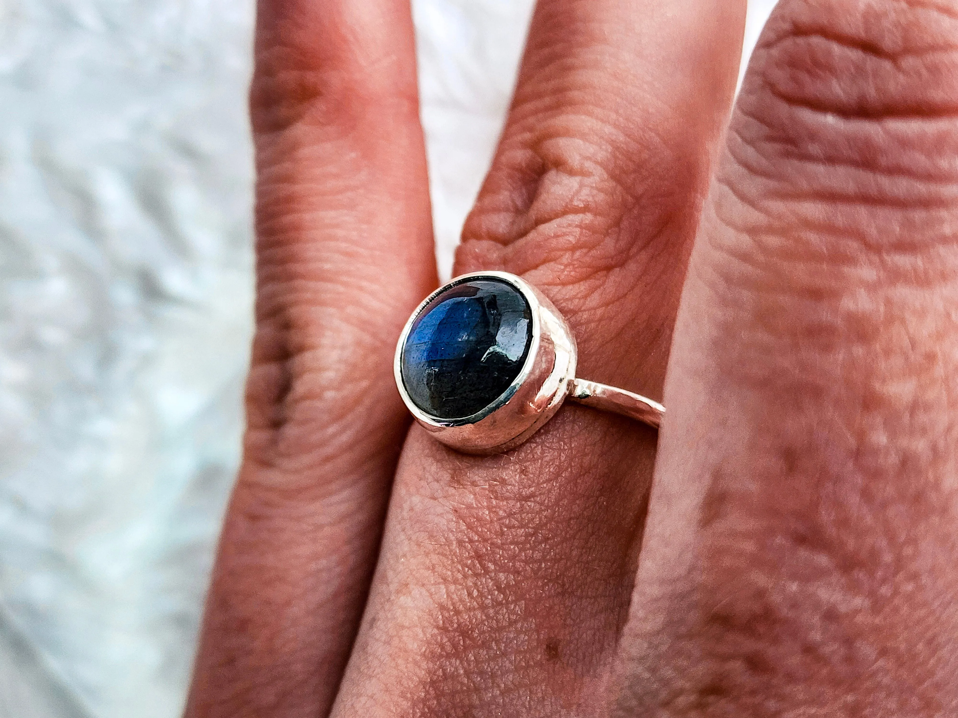 Labradorite ring