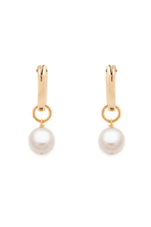 Leah Yard Ava Earrings Pearl & Gold