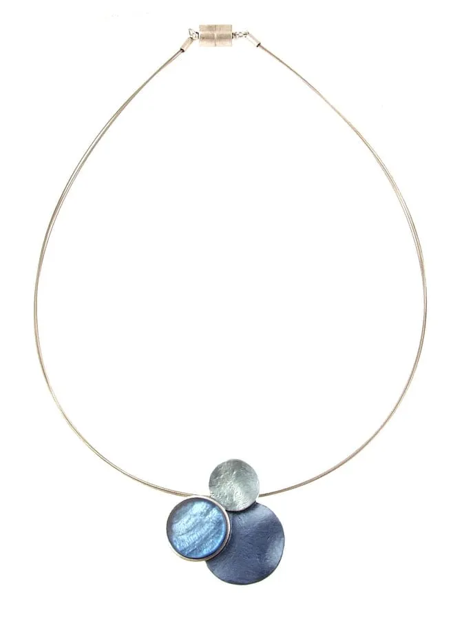 Light Blue Triple Circle Necklace