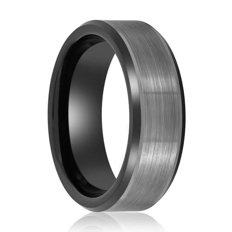 LOVELL | Tungsten Ring Two Tone Black