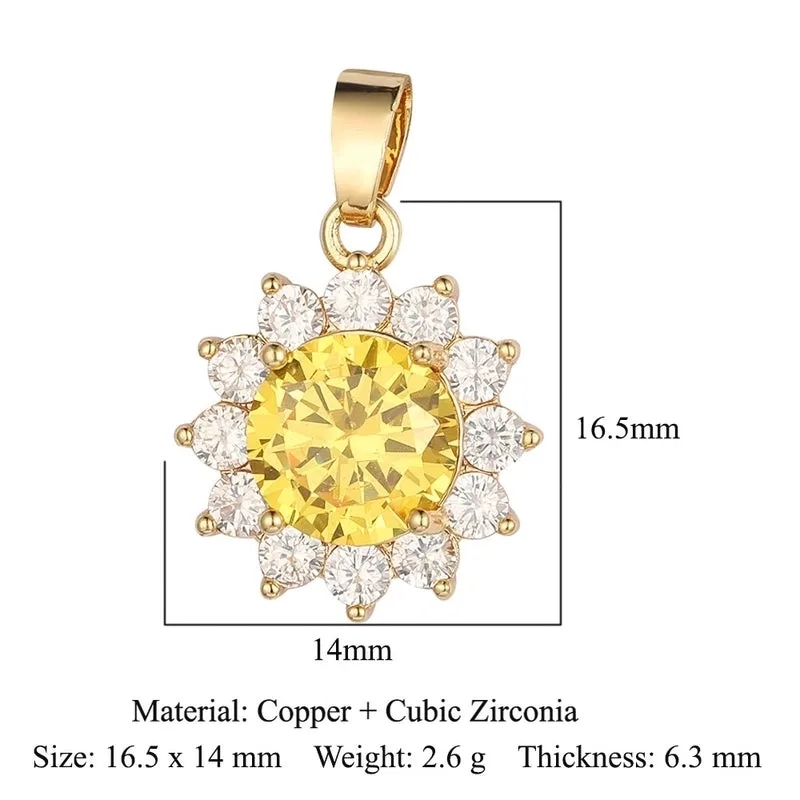 Luxurious Cross Leaves Gem Plating Inlay Zircon Gold Plated Jewelry Accessories