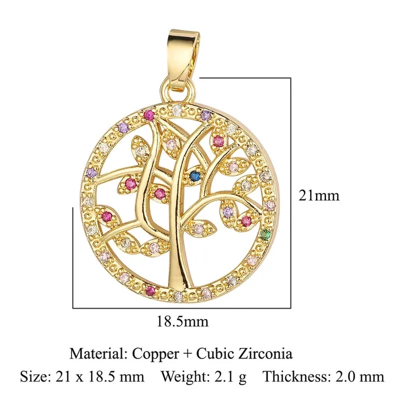 Luxurious Cross Leaves Gem Plating Inlay Zircon Gold Plated Jewelry Accessories