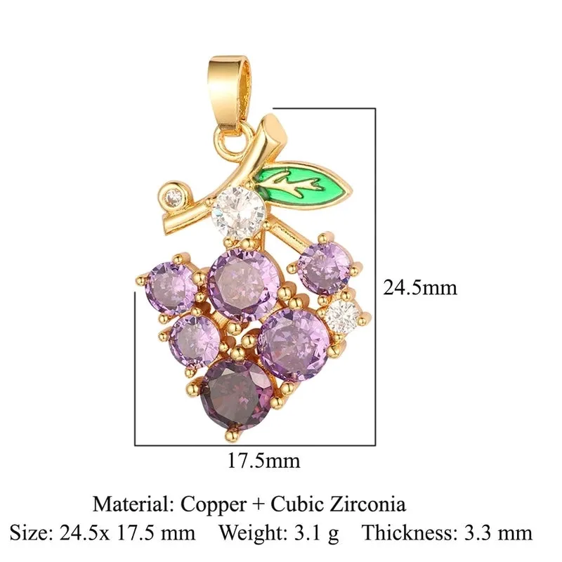 Luxurious Cross Leaves Gem Plating Inlay Zircon Gold Plated Jewelry Accessories