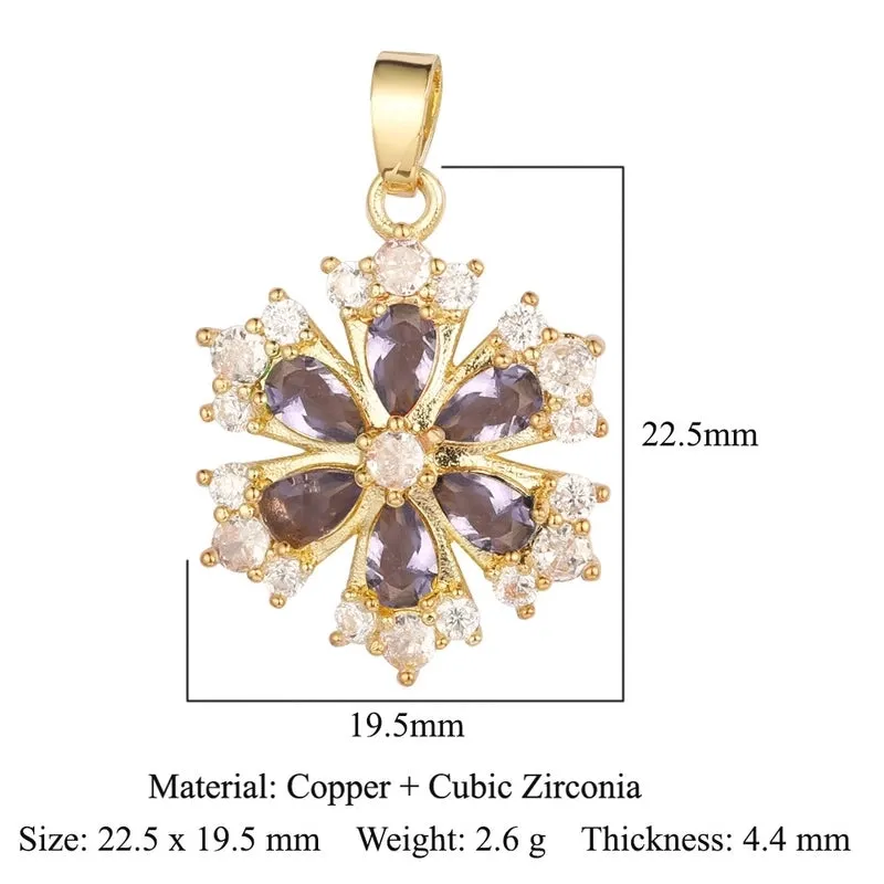 Luxurious Cross Leaves Gem Plating Inlay Zircon Gold Plated Jewelry Accessories