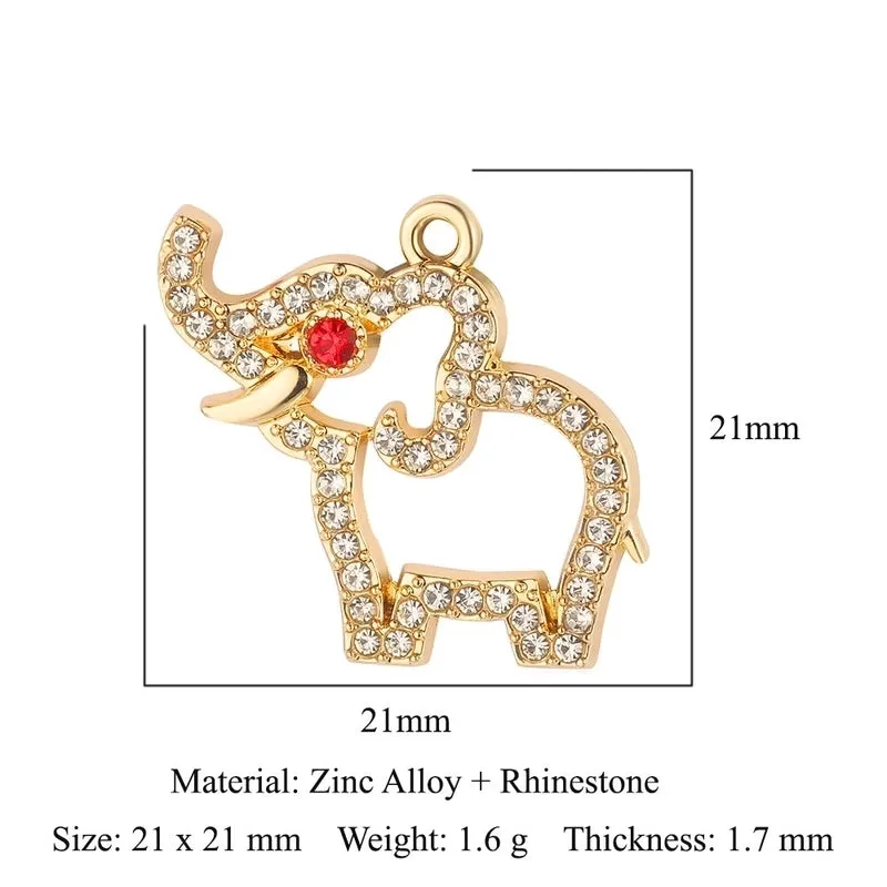 Luxurious Snake Butterfly Lightning Copper Plating Inlay Zircon 18k Gold Plated Charms Jewelry Accessories