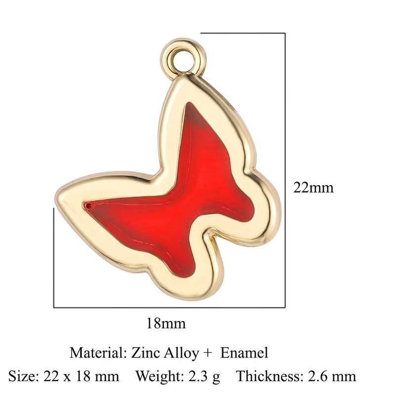 Luxurious Snake Butterfly Lightning Copper Plating Inlay Zircon 18k Gold Plated Charms Jewelry Accessories