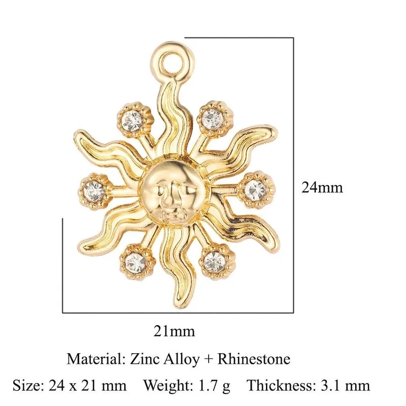 Luxurious Snake Butterfly Lightning Copper Plating Inlay Zircon 18k Gold Plated Charms Jewelry Accessories