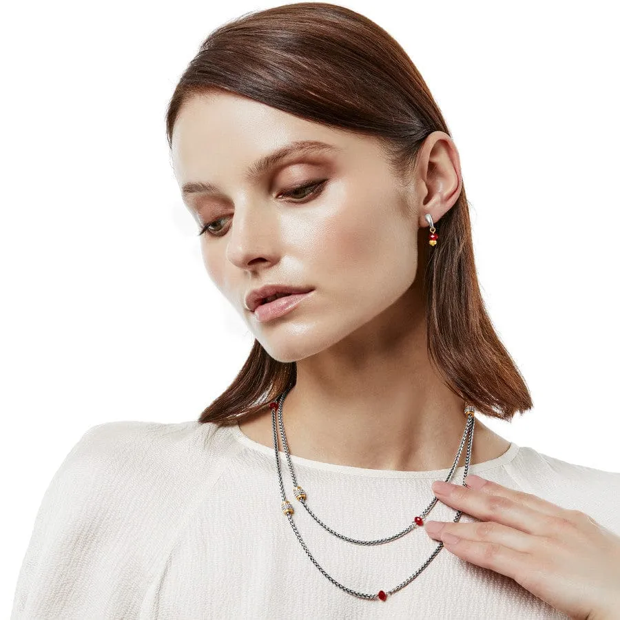 Meridian Red Two Tone Long Necklace