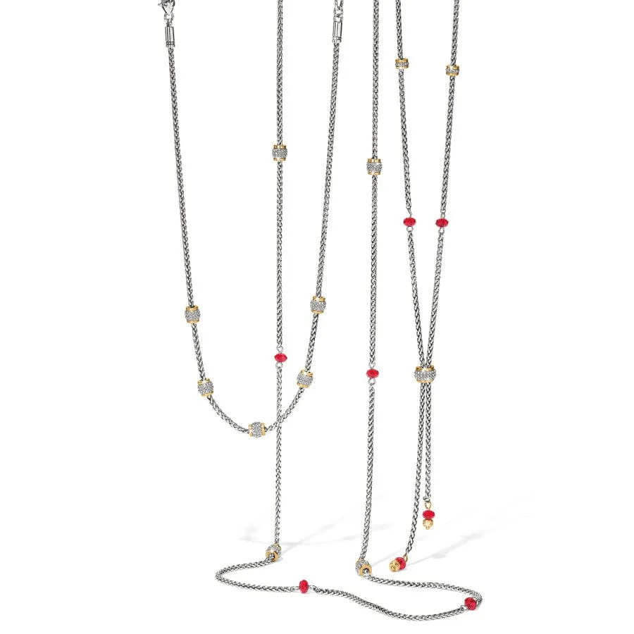 Meridian Red Two Tone Long Necklace