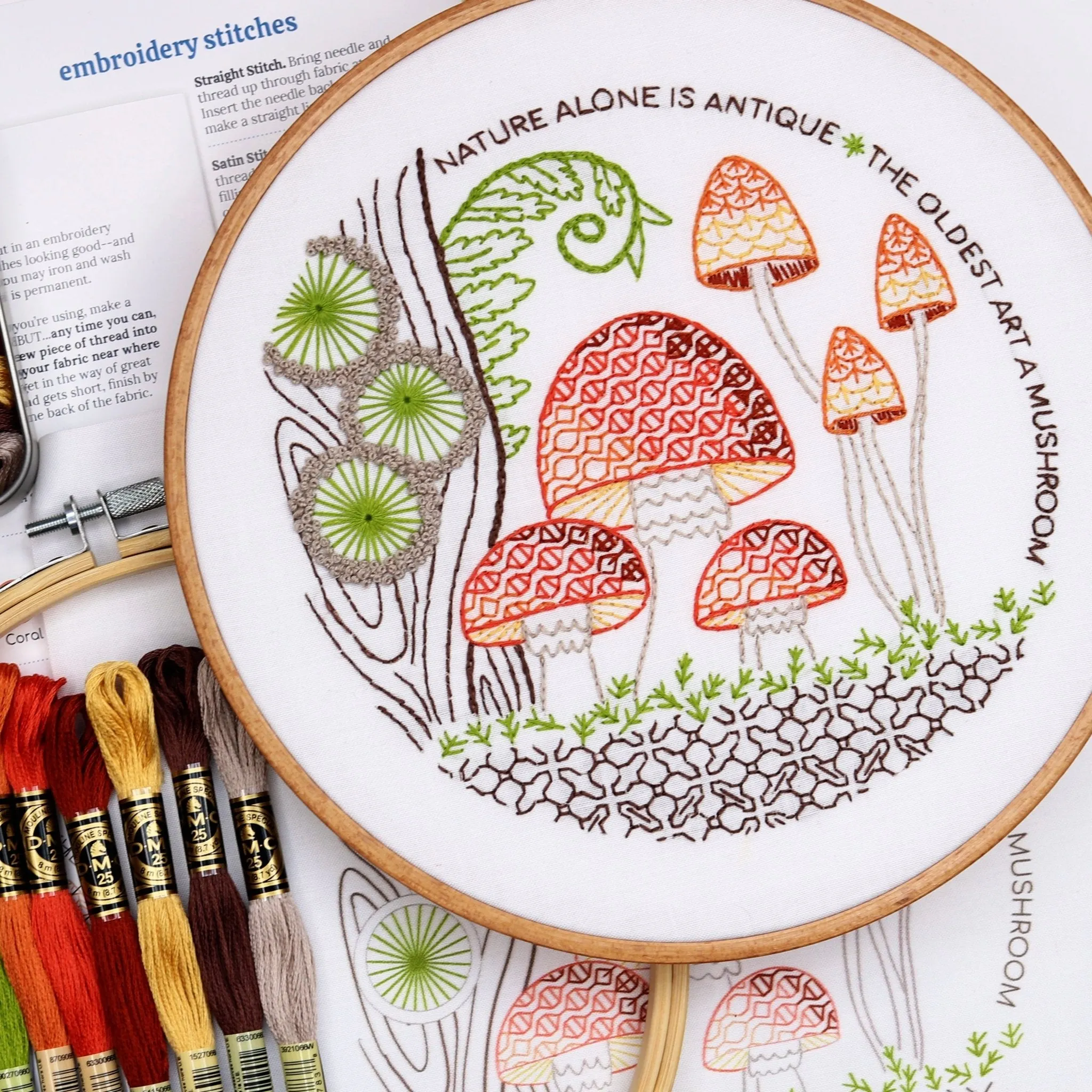 Mushrooms Embroidery Kit