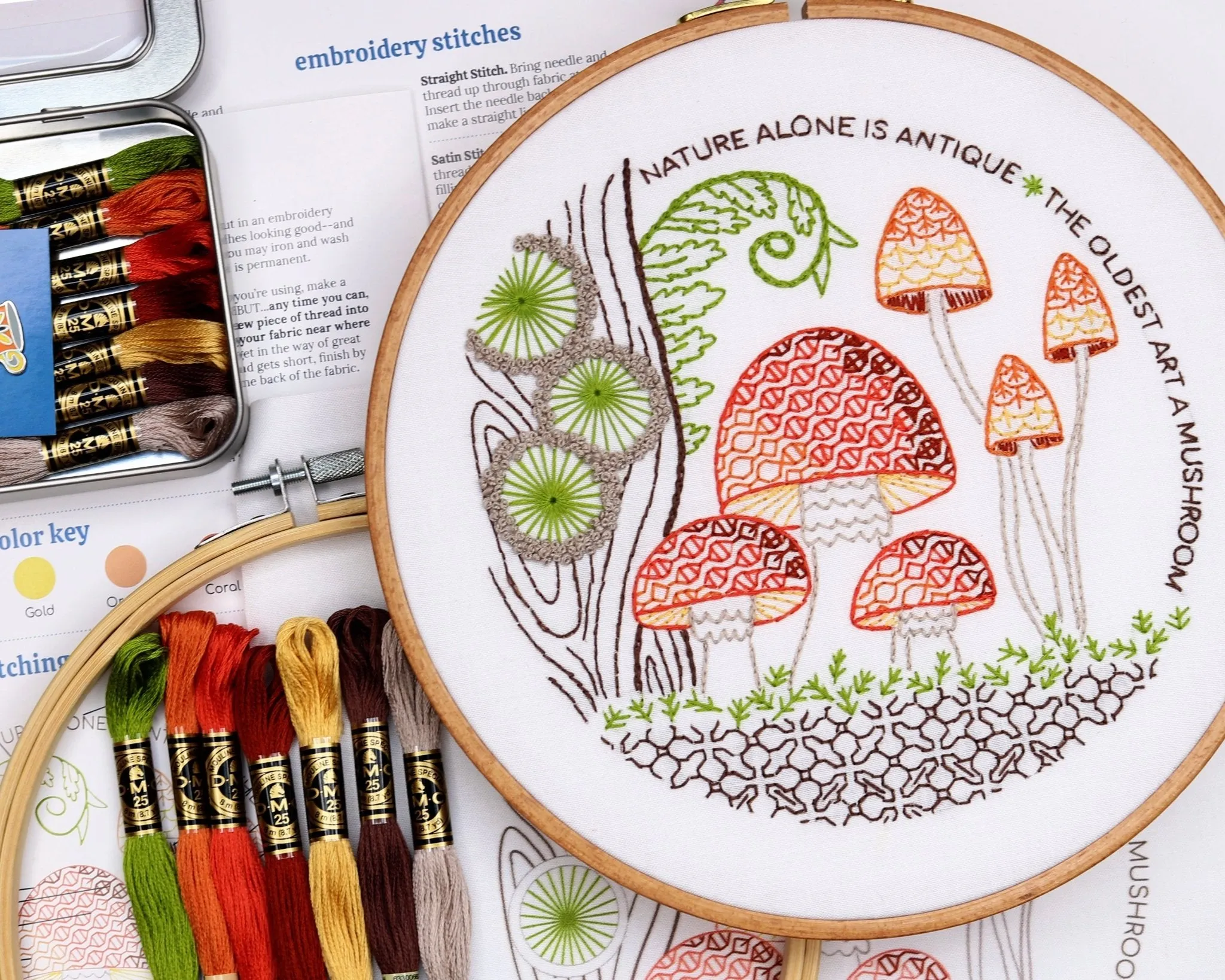 Mushrooms Embroidery Kit