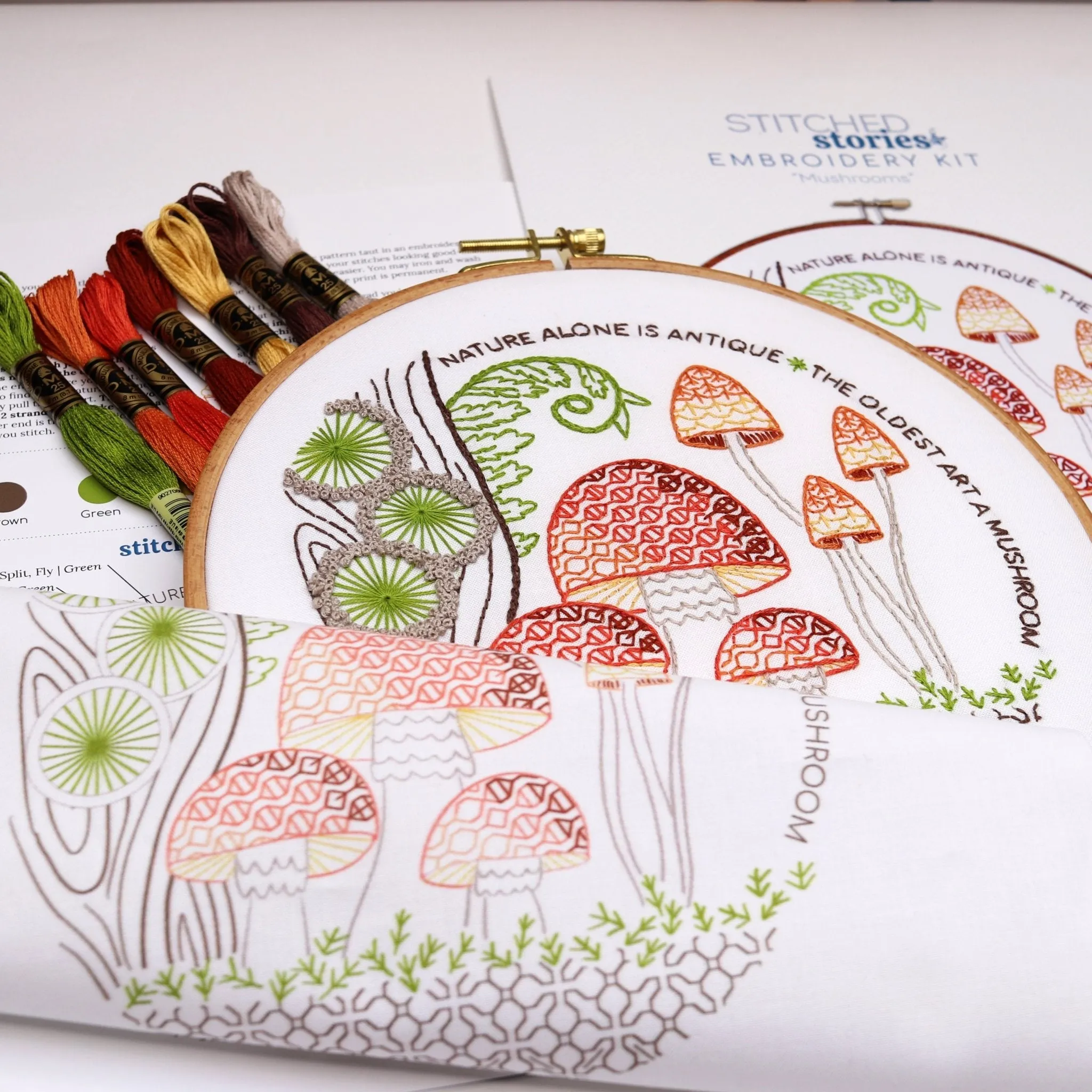 Mushrooms Embroidery Kit