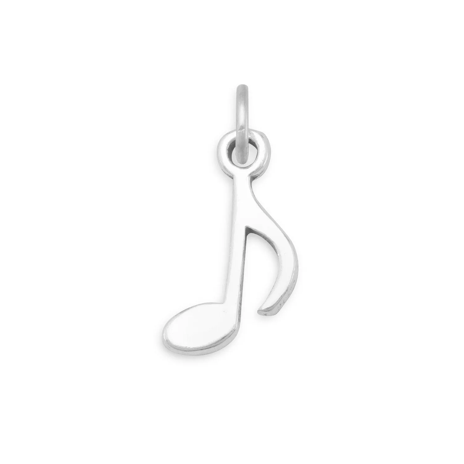 Music Note Silver Charm