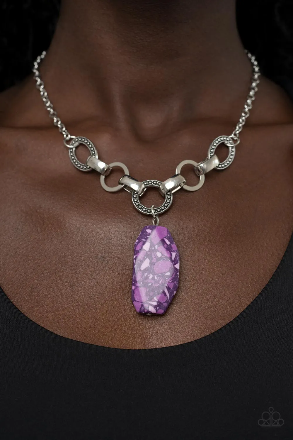 Necklace Mystical Mineral - Purple N2096