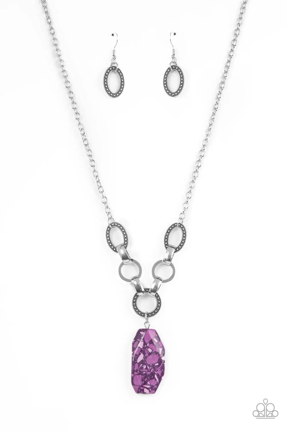 Necklace Mystical Mineral - Purple N2096