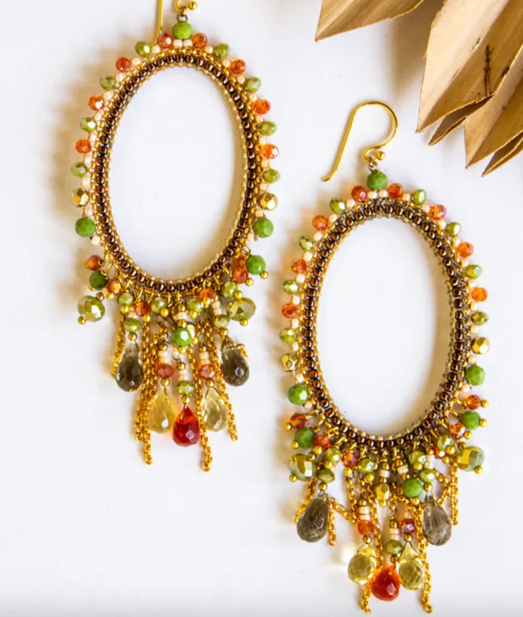 Oh My Oval Thai Crystal Earring