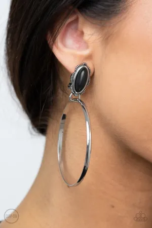 Paparazzi Earring ~ At Long LASSO - Black