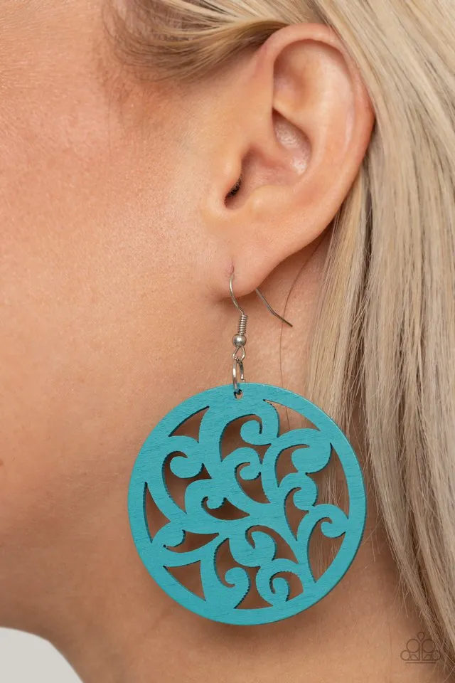 Paparazzi Earring ~ Fresh Off The Vine - Blue