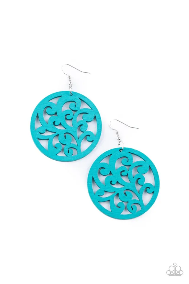 Paparazzi Earring ~ Fresh Off The Vine - Blue