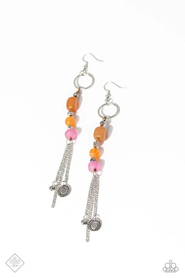 Paparazzi Earring ~ Gardening Gesture - Orange