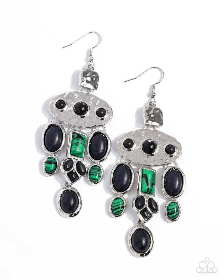 Paparazzi Earring ~ Inspired Interval - Black