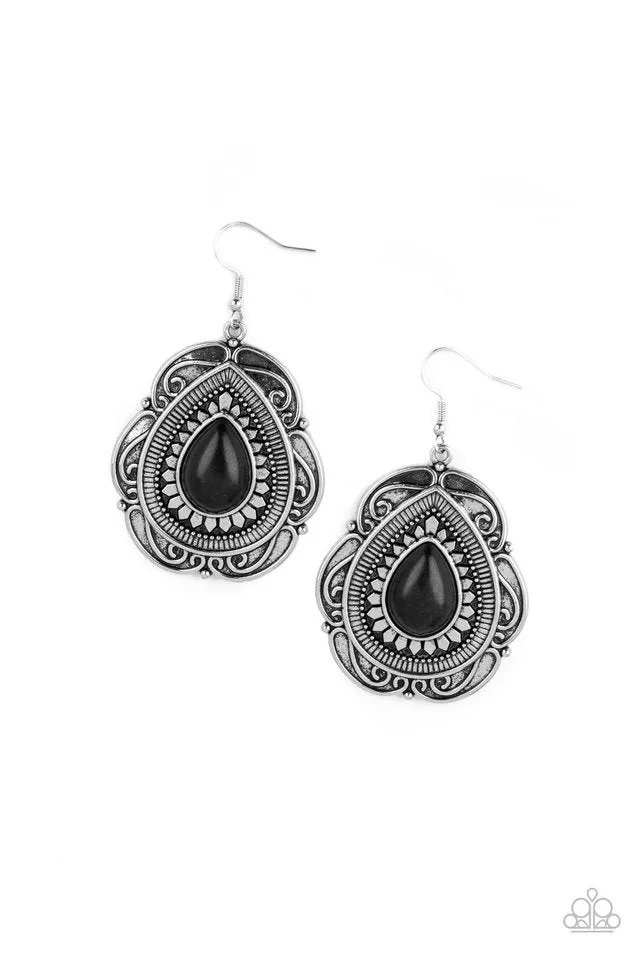 Paparazzi Earring ~ Southwestern Soul - Black