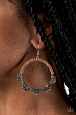 Paparazzi Earring ~ Tambourine Trend - Brown - Fashion Fix Sept 2020