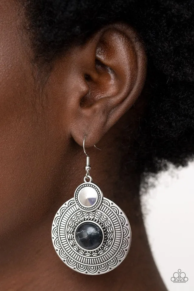 Paparazzi Earring ~ Terra Throwdown - Black