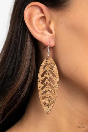 Paparazzi Earring ~ Youre Such A CORK